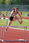 Womens under-17s 300 metres hurdles, 2019 North Eastern Track and Field Champs., Middlesbrough. Photo:  David T. Hewitson/Sports for All Pics